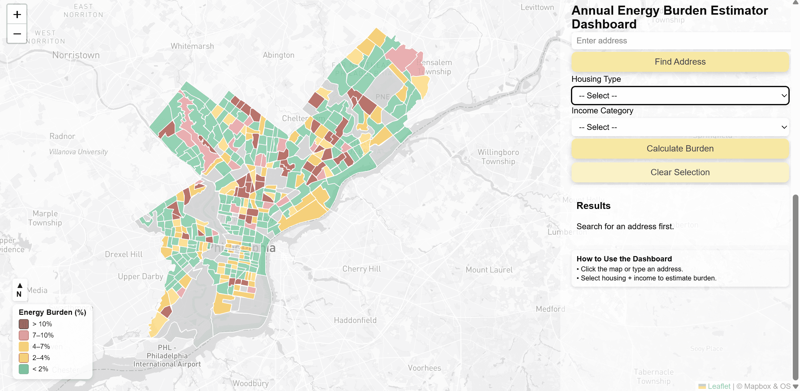 Annual Energy Burden Estimator Dashboard, 2025